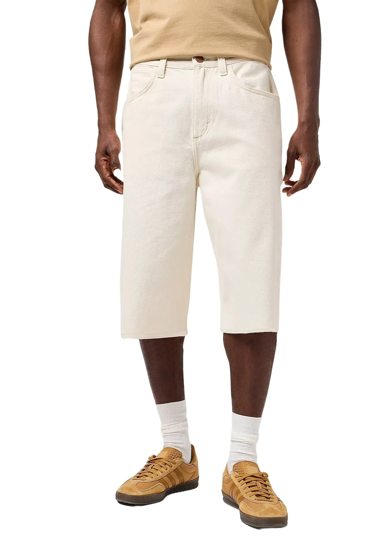 Wrangler Pantaloncino largo di jeans da uomo Casey Jones Skater ecru