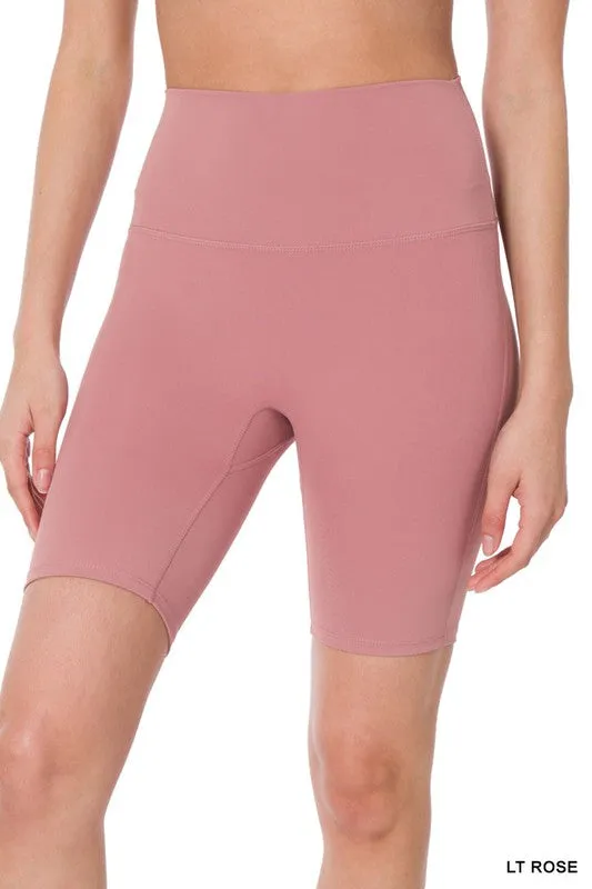 ZENANA Athletic High Rise Biker Shorts