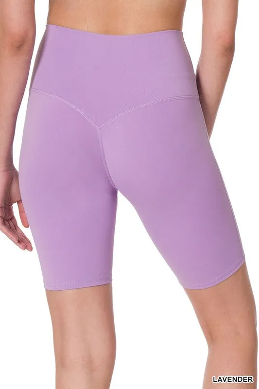 ZENANA Athletic High Rise Biker Shorts